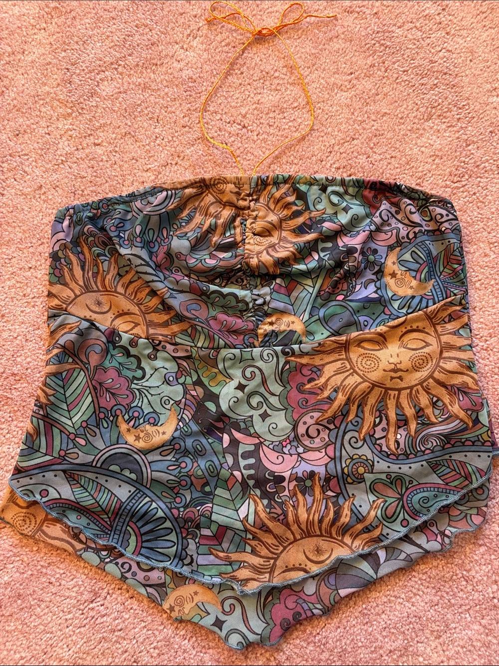 Sun & Moon Print Women's Shirt — Multicolor